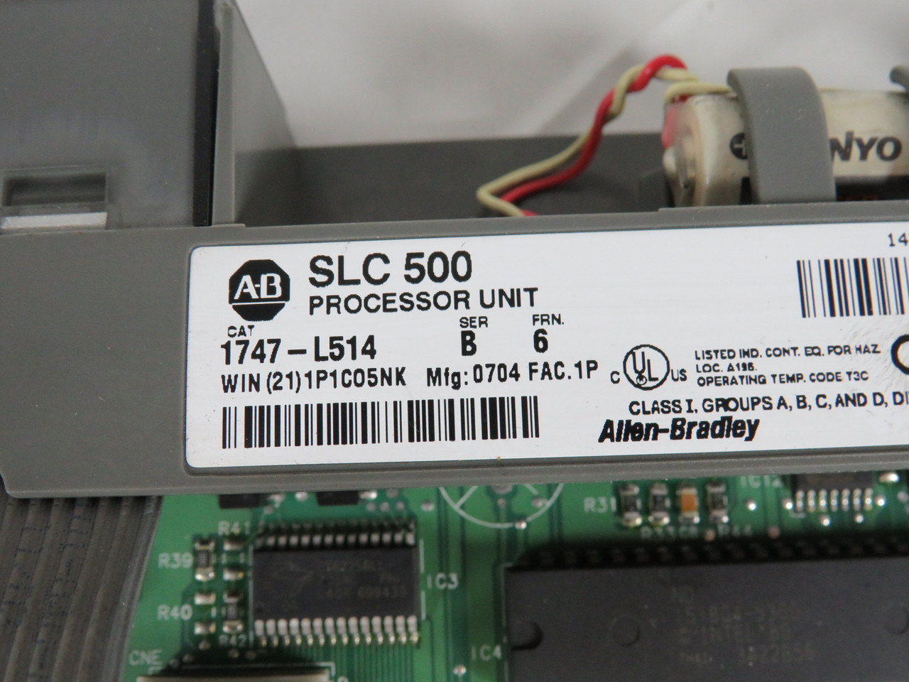 Allen-Bradley 1747-L514 Ser B CPU Processor Unit SHELF WEAR NO DOOR USED