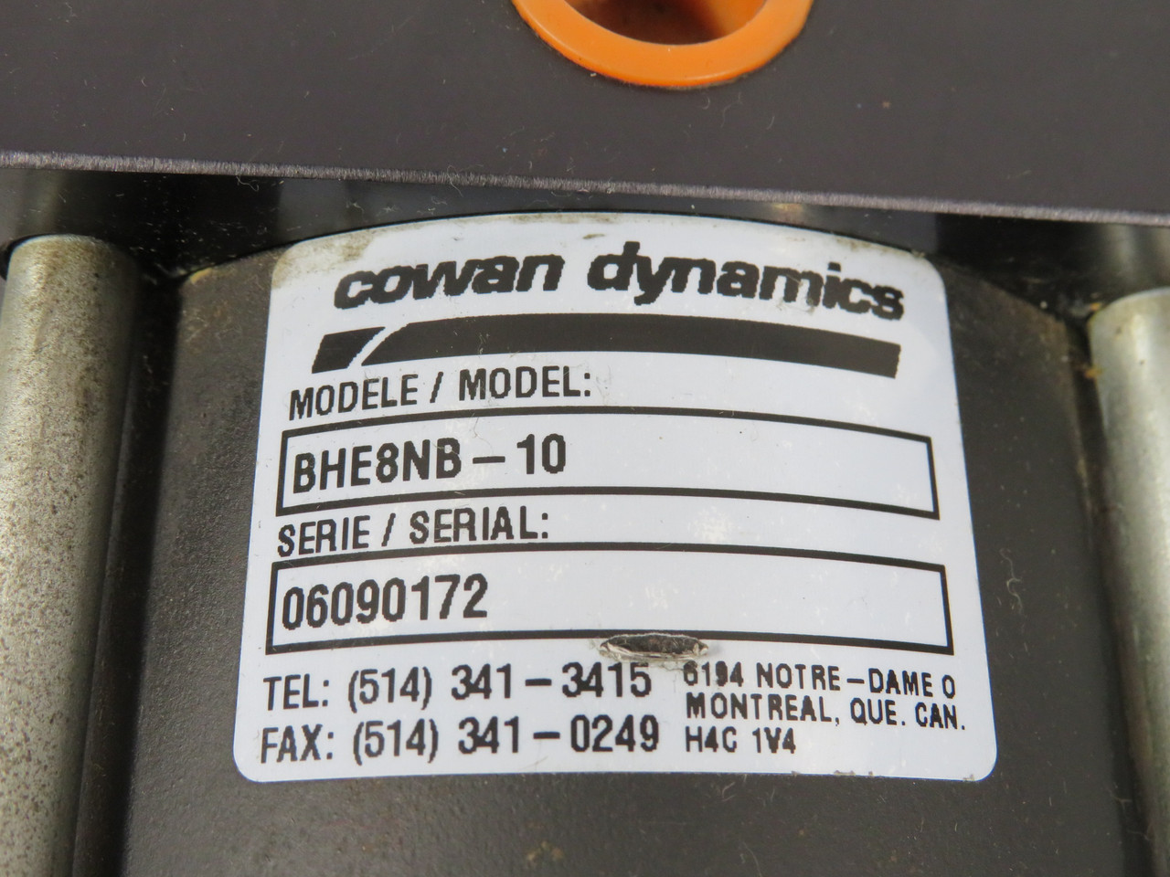 Cowan Dynamics BHE8NB-10 Air Cylinder 4" Bore 1" Rod 10” Stroke SHELF WEAR NOP