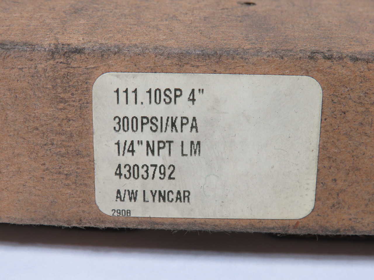LynCar 111.10SP.100 Dry Pressure Gauge 0-300 psi 4" Diameter 1/4" NPT NEW