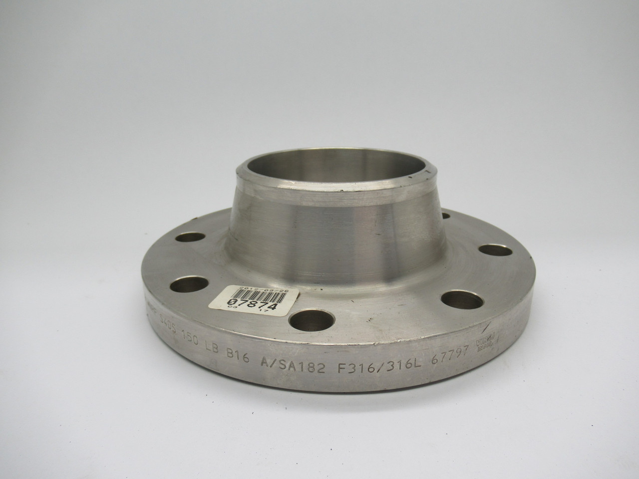 Viraj 67797 Weld Neck Pipe Flange 4" 8-Bolt 4" ID 9" OD USED