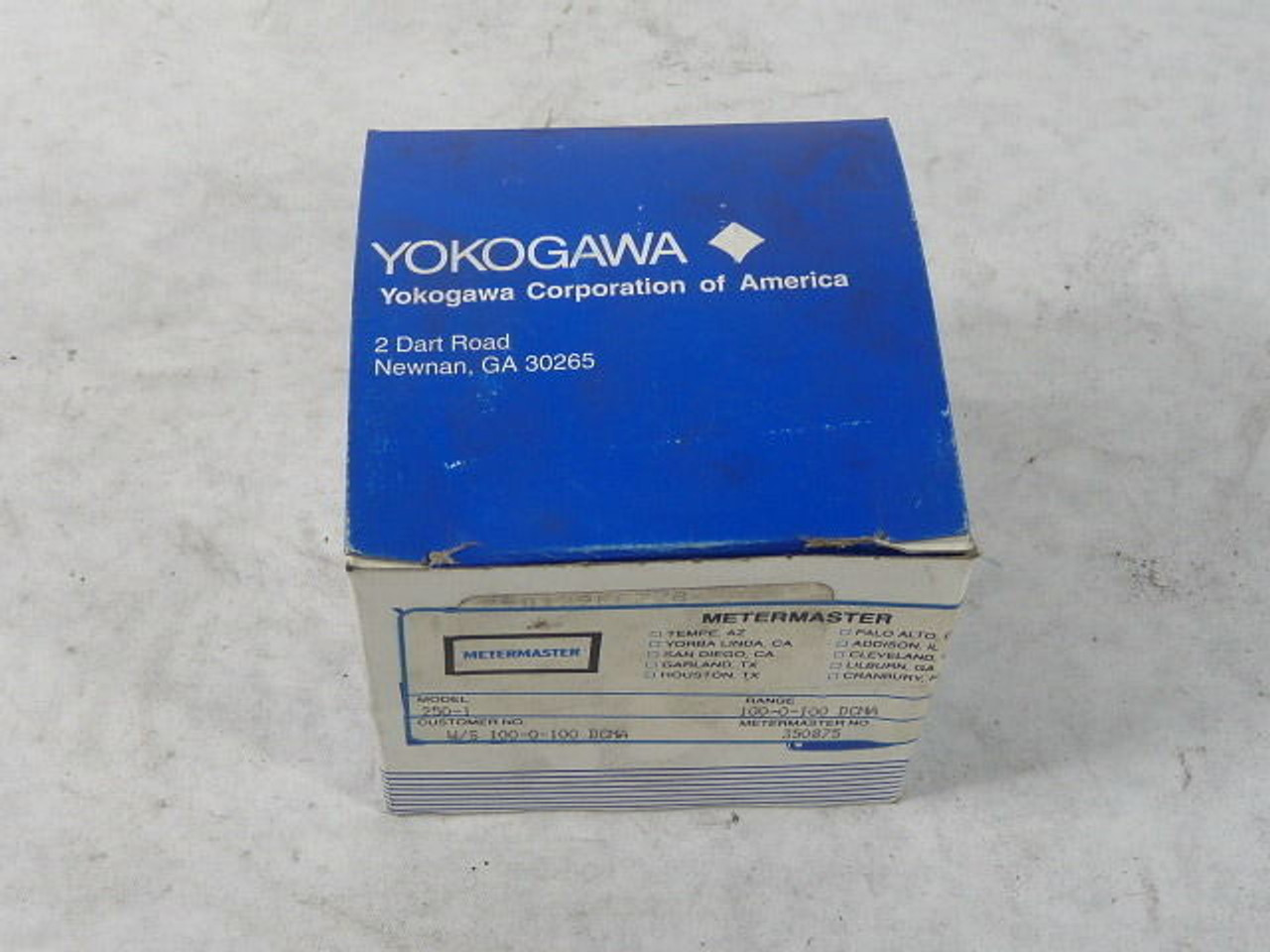 Yokogawa Model 250-1/350 Panel Meter Range 100-0-100DCMA ! NEW !