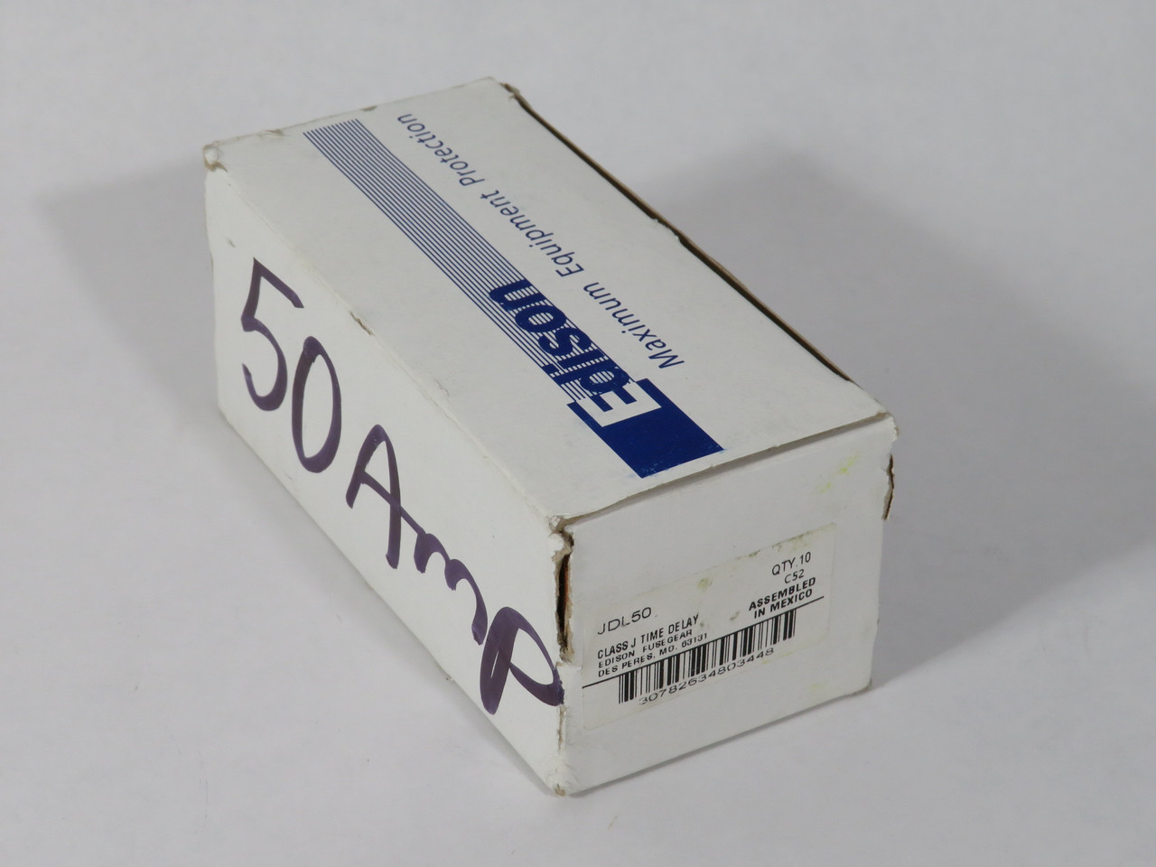 Edison JDL50 Time-Delay Fuse 50A 600V 10-Pack NEW