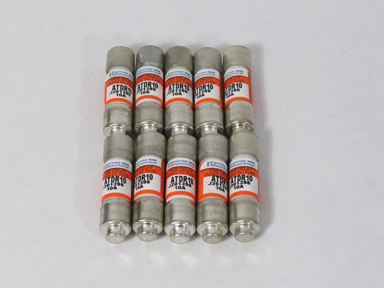 Mersen Amp-Trap ATDR10 Time-Delay Fuse 10A 600VAC 300VDC 10-Pack BOX DAMAGE NEW