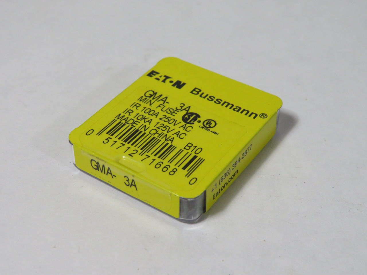 Eaton Bussmann GMA-3A Fast-Acting Glass Fuse 3A 250V/125VAC 5-Pack NEW