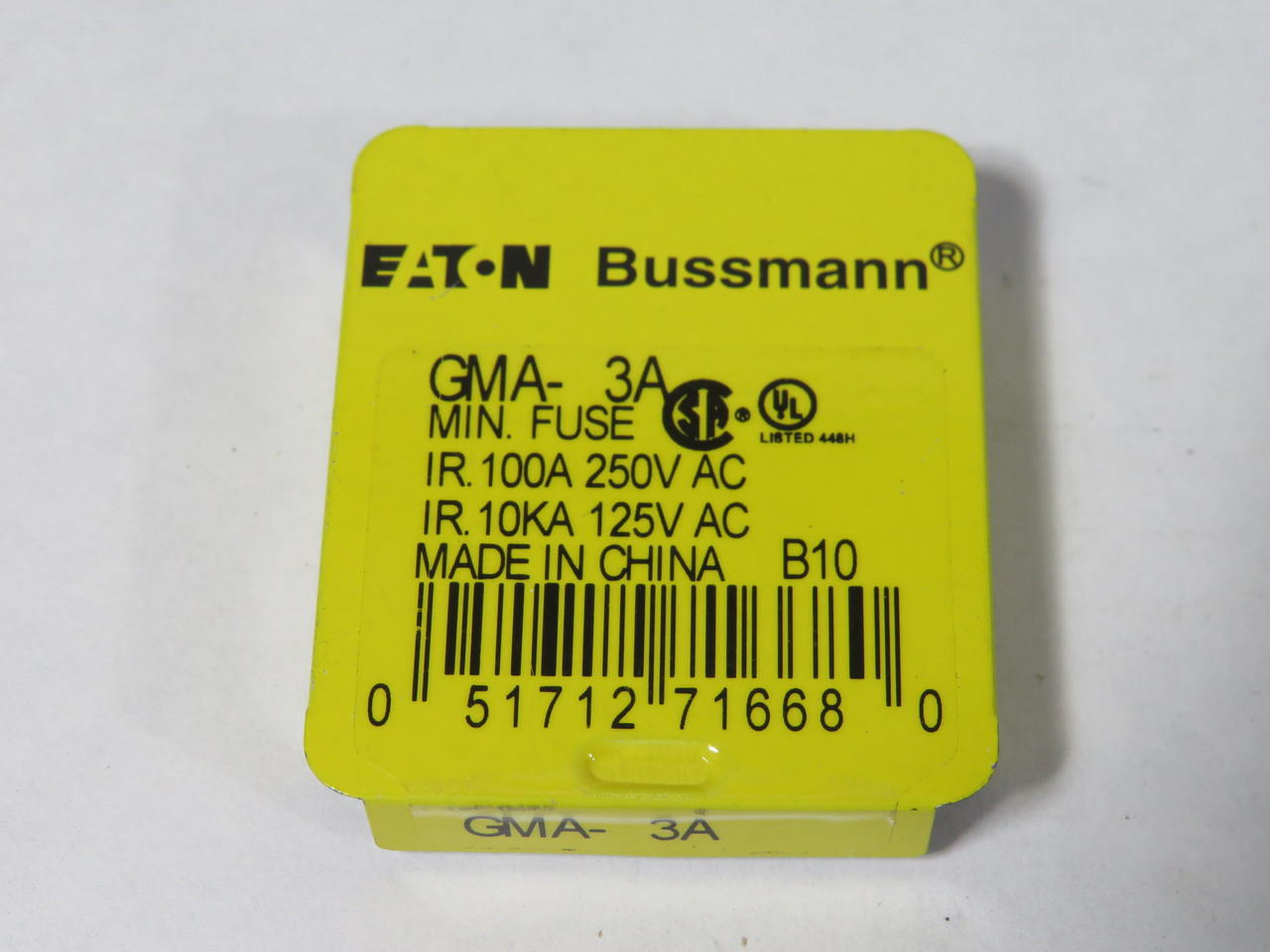 Eaton Bussmann GMA-3A Fast-Acting Glass Fuse 3A 250V/125VAC 5-Pack NEW