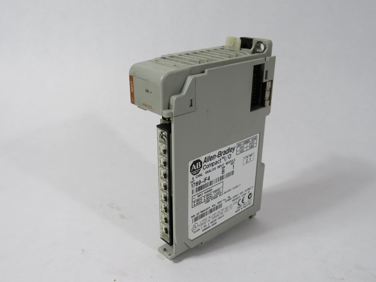 Allen-Bradley 1769-IF4 Series B Analog Input Module 4-Channel 5VDC NO DOOR USED