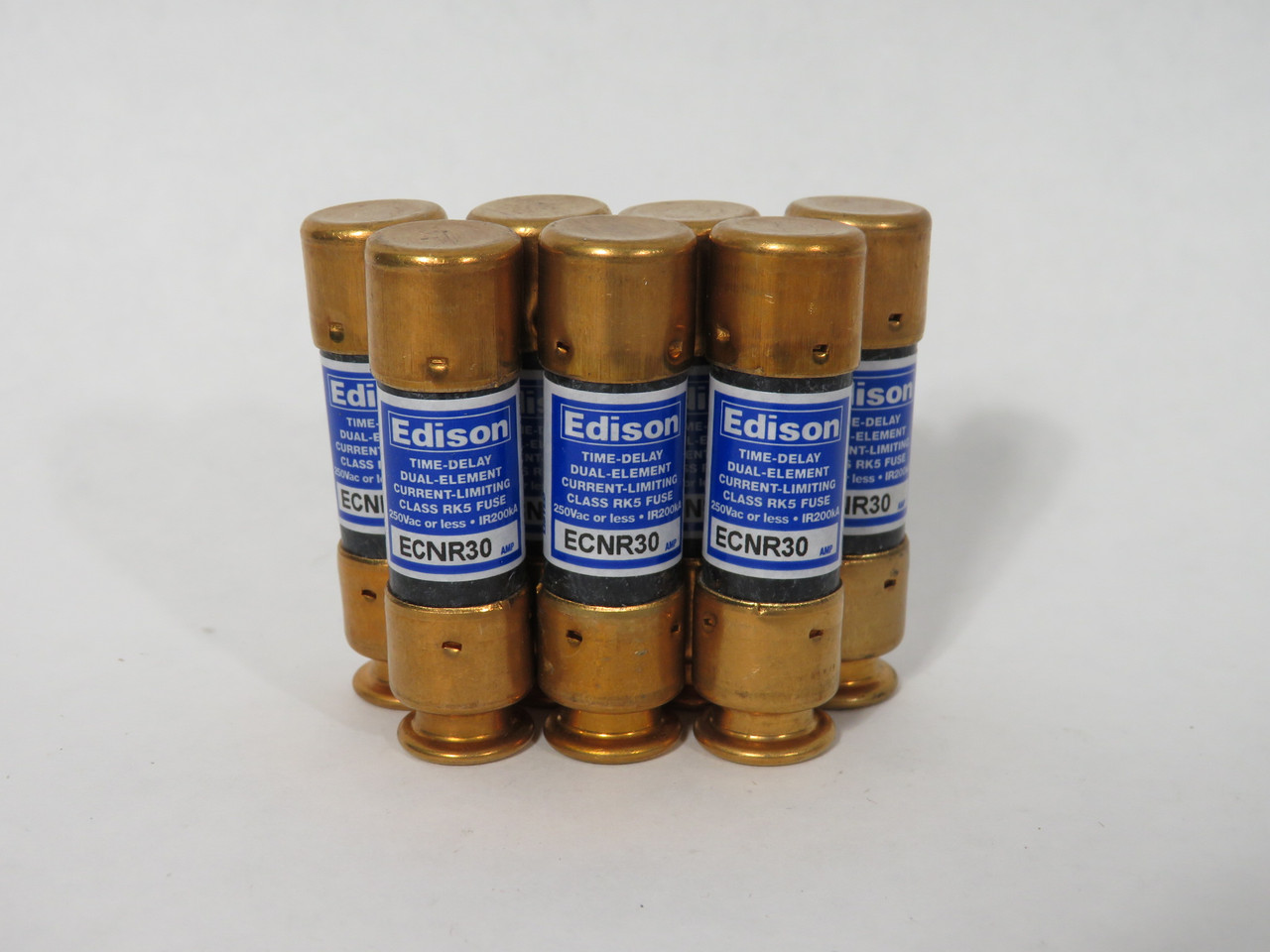 Edison ECNR30 Time-Delay Current-Limiting Fuse 30A 250VAC 125VDC Lot of 7 NEW