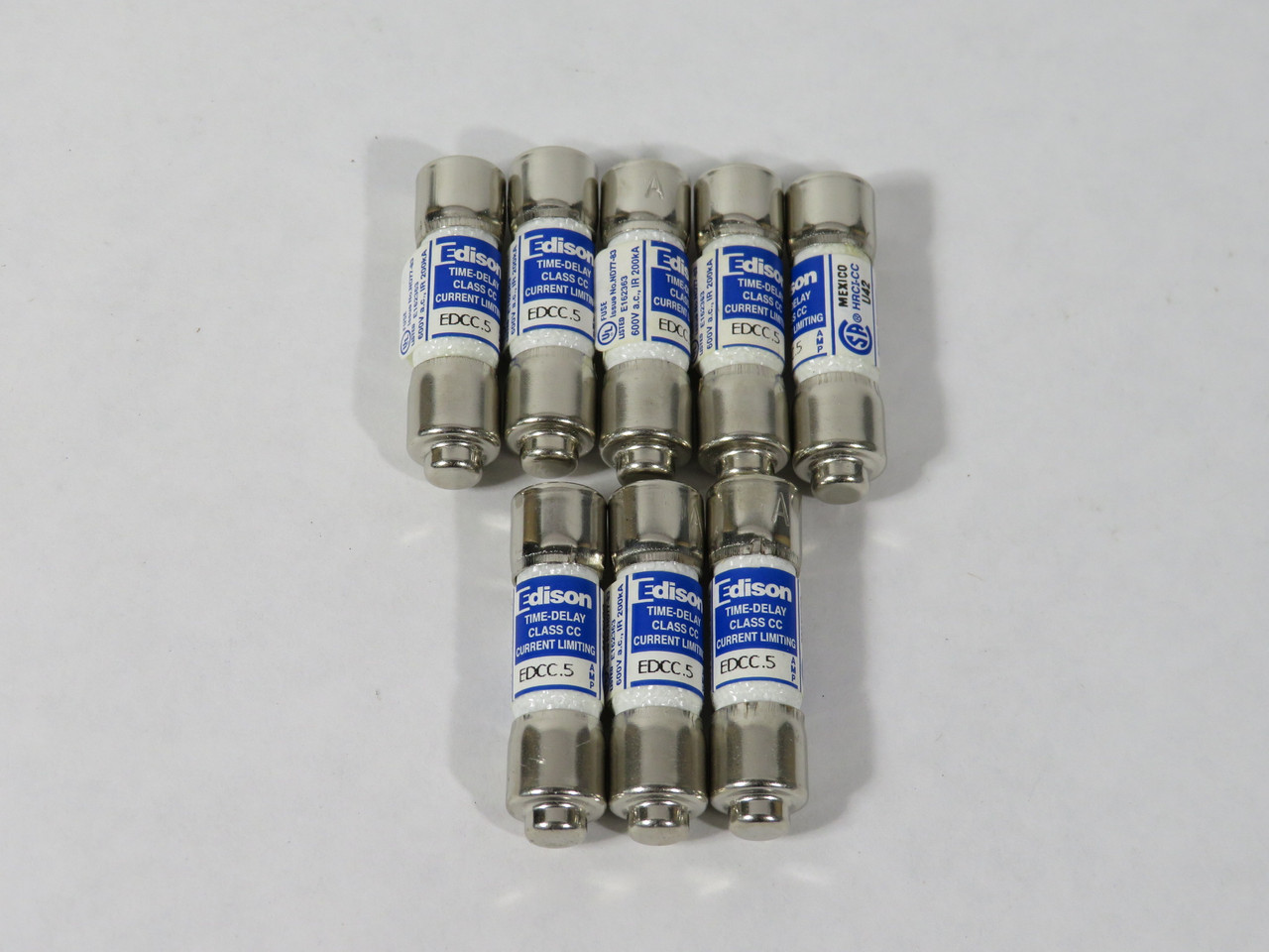 Edison EDCC.5 Time-Delay Current-Limiting Fuse 0.5A 600V Lot of 8 NEW