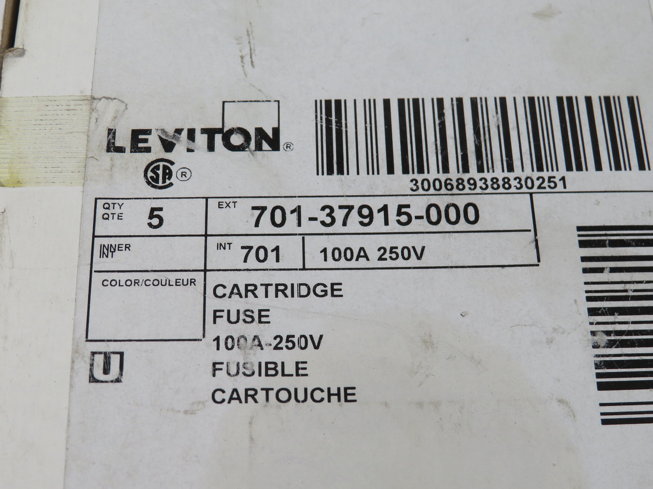 Ferraz Shawmut NRN100 One-Time Fuse 100A 250V 5-Pack NEW