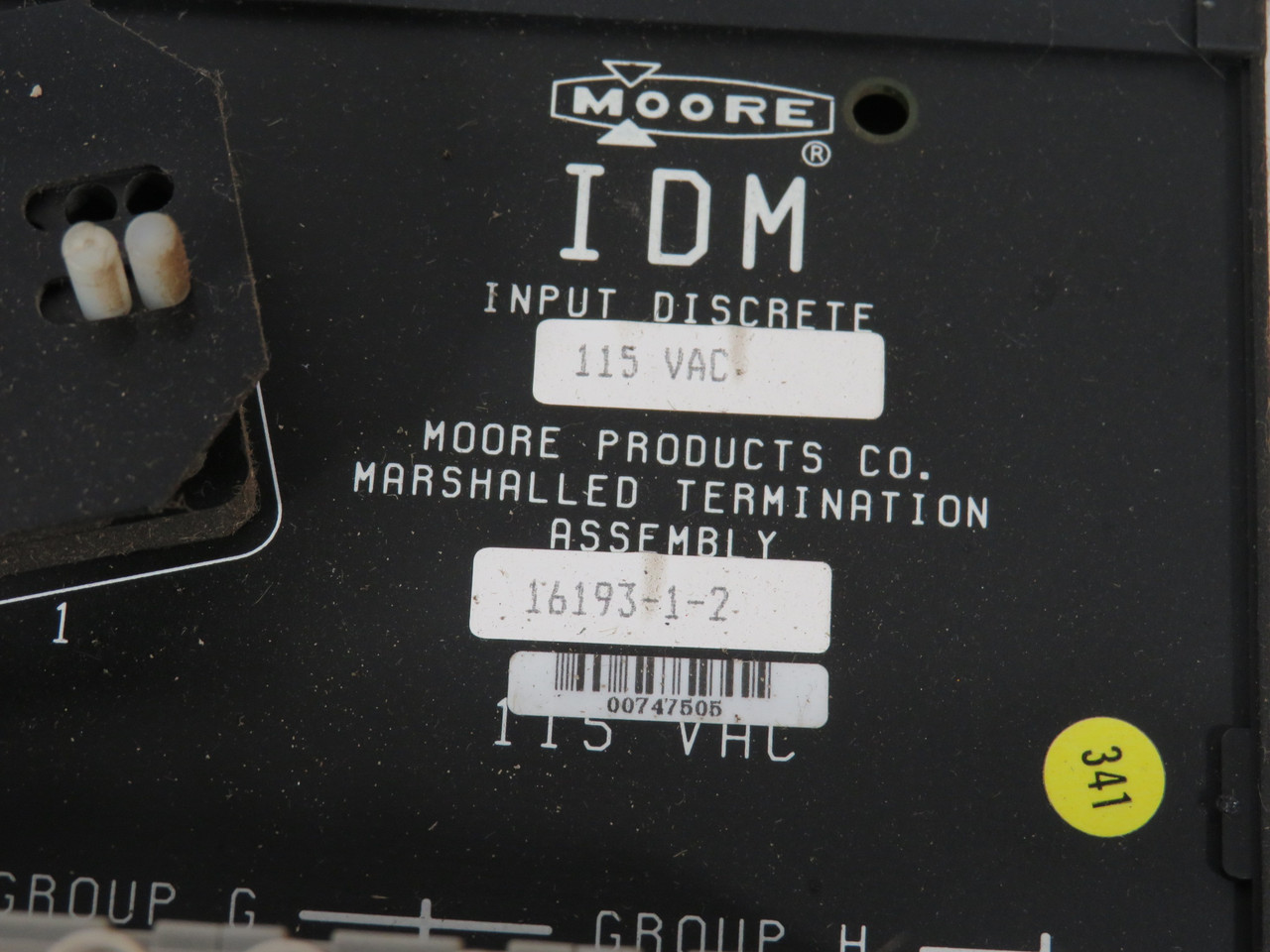 Moore 16193-1-2 IDM Input Discrete Module 115 VAC Cosmetic Damage USED