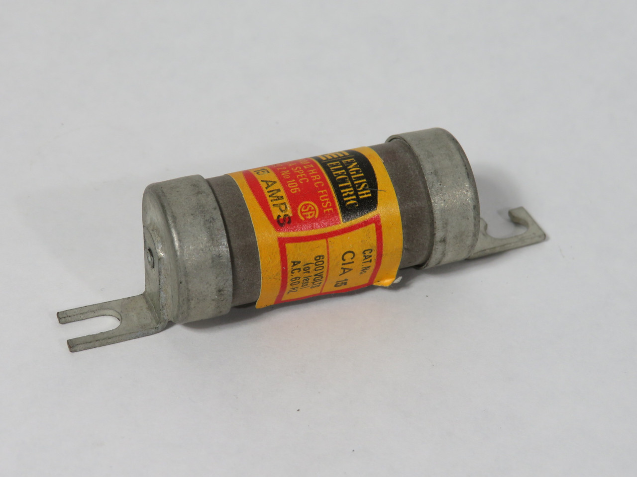 English Electric CIA-15 Open Hole Bolt On Fuse 15A 600V Lot of 10 USED