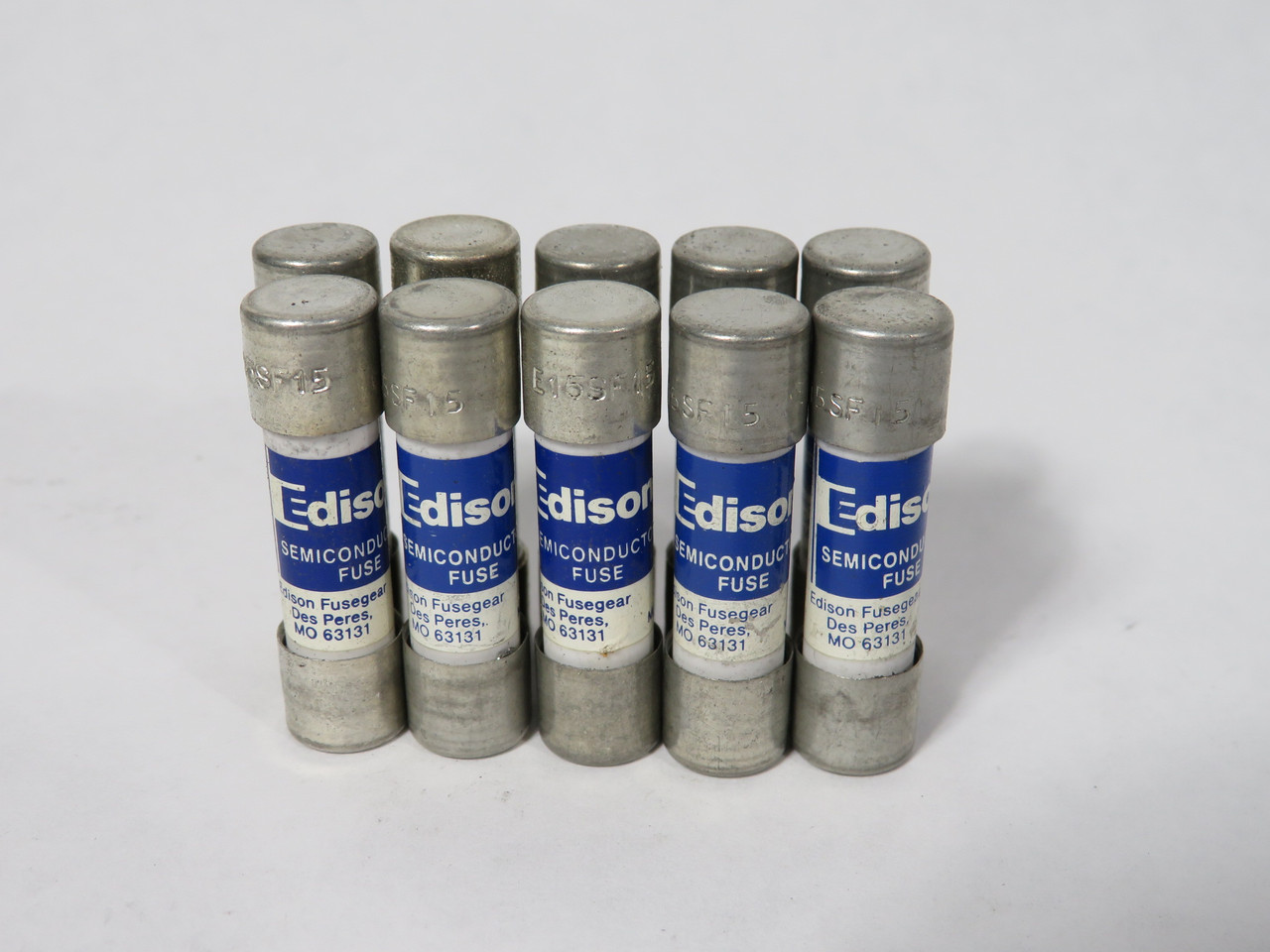 Edison E15SF15 High-Speed Fuse 15A 150V Lot of 10 USED