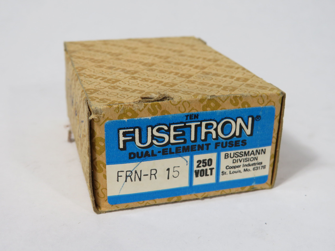 Bussmann Fusetron FRN-R-15 Time-Delay Fuse 15A 250V 10-Pack SEALED NEW