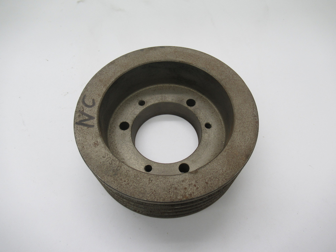 Generic 4-3V-5.0-SDS V-Belt Sheave 1/2-2” Bushing 4-Groove 5” OD 3V Belt USED