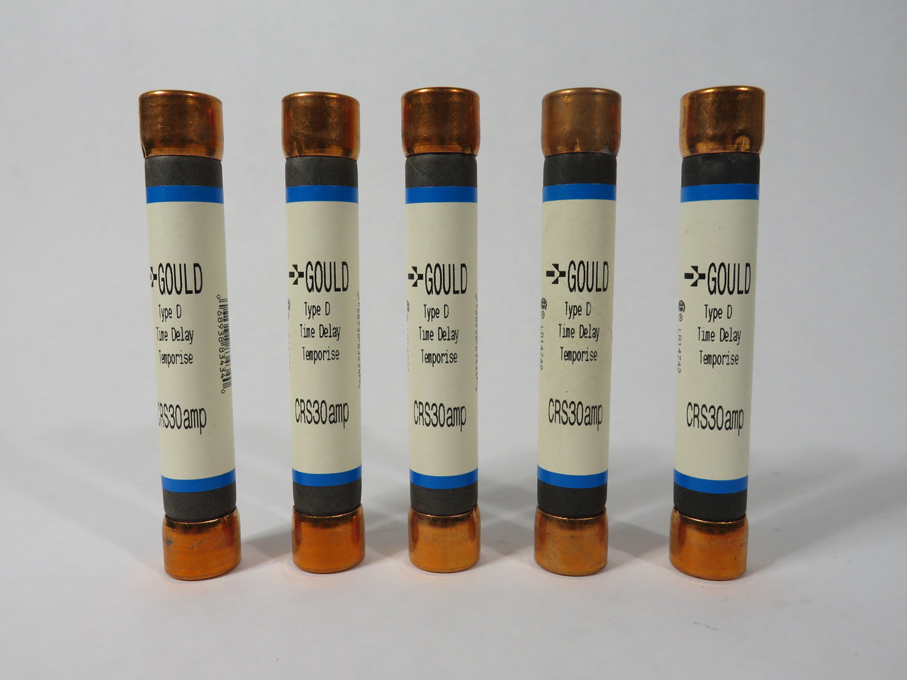 Gould Shawmut CRS30 Dual-Element Time-Delay Fuse 30A 600V Lot of 5 BOX DMG NEW
