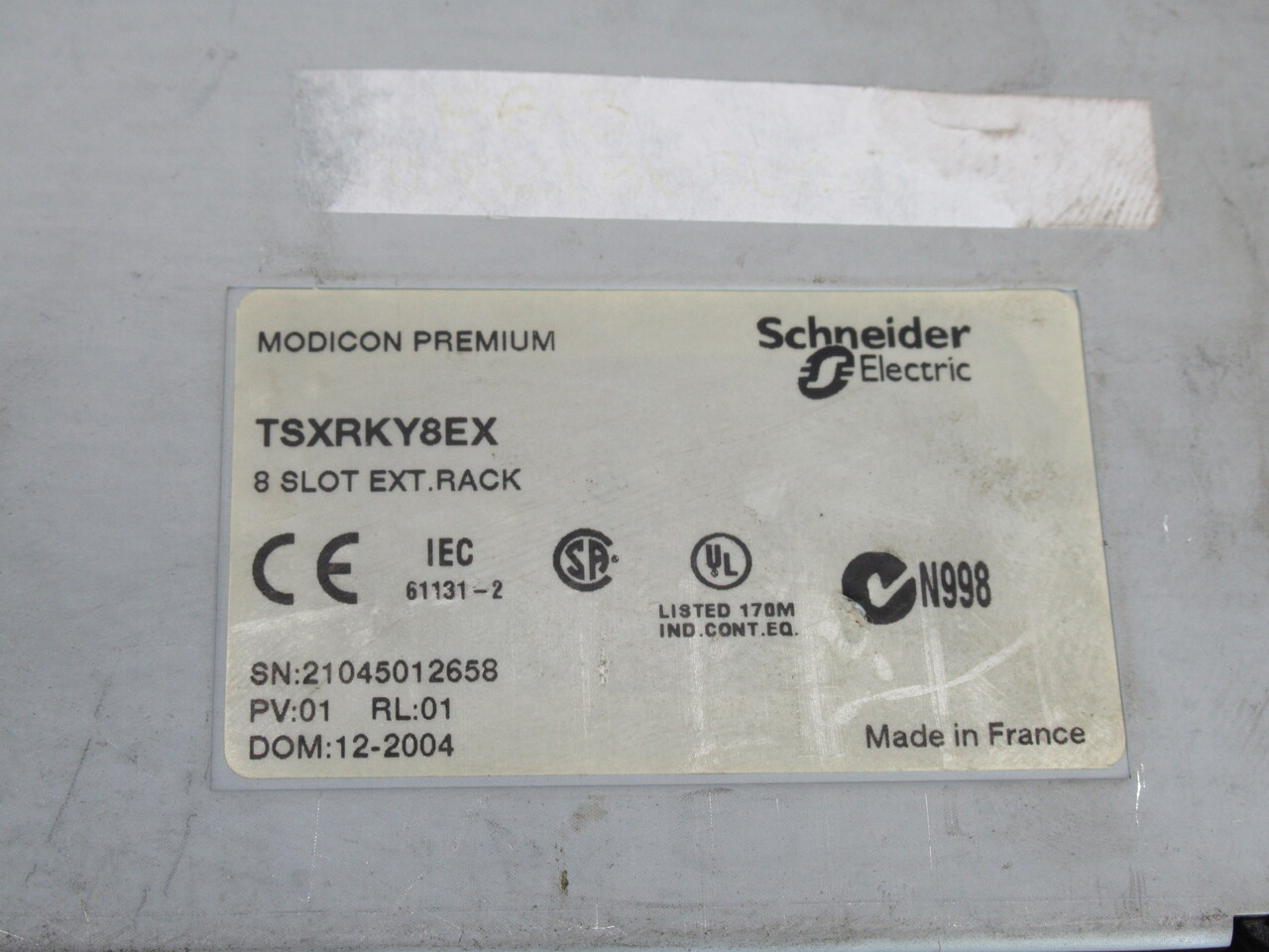Schneider TSXRKY8EX Expansion Rack 8 Slot USED
