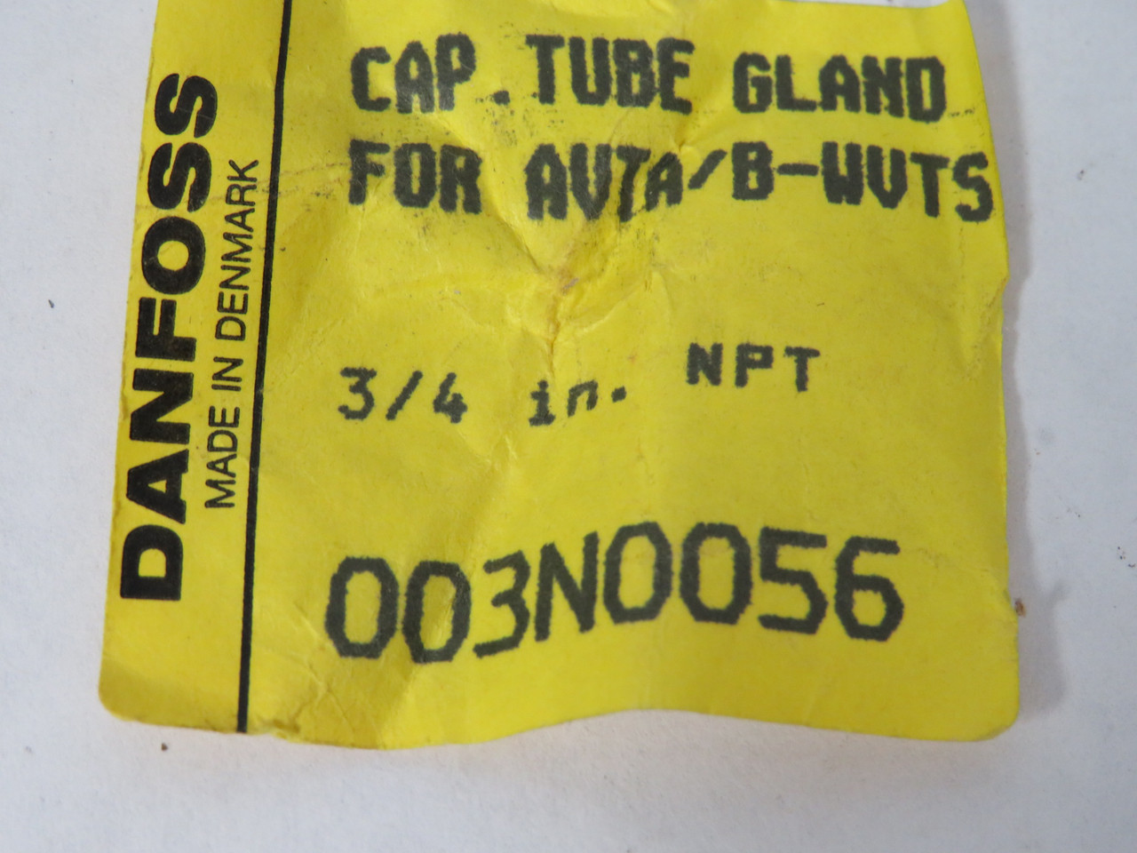 Danfoss 003N0056 Capillary Tube Gland for AVTA-B-WVTS Valve 3/4" NPT BOX DMG NEW