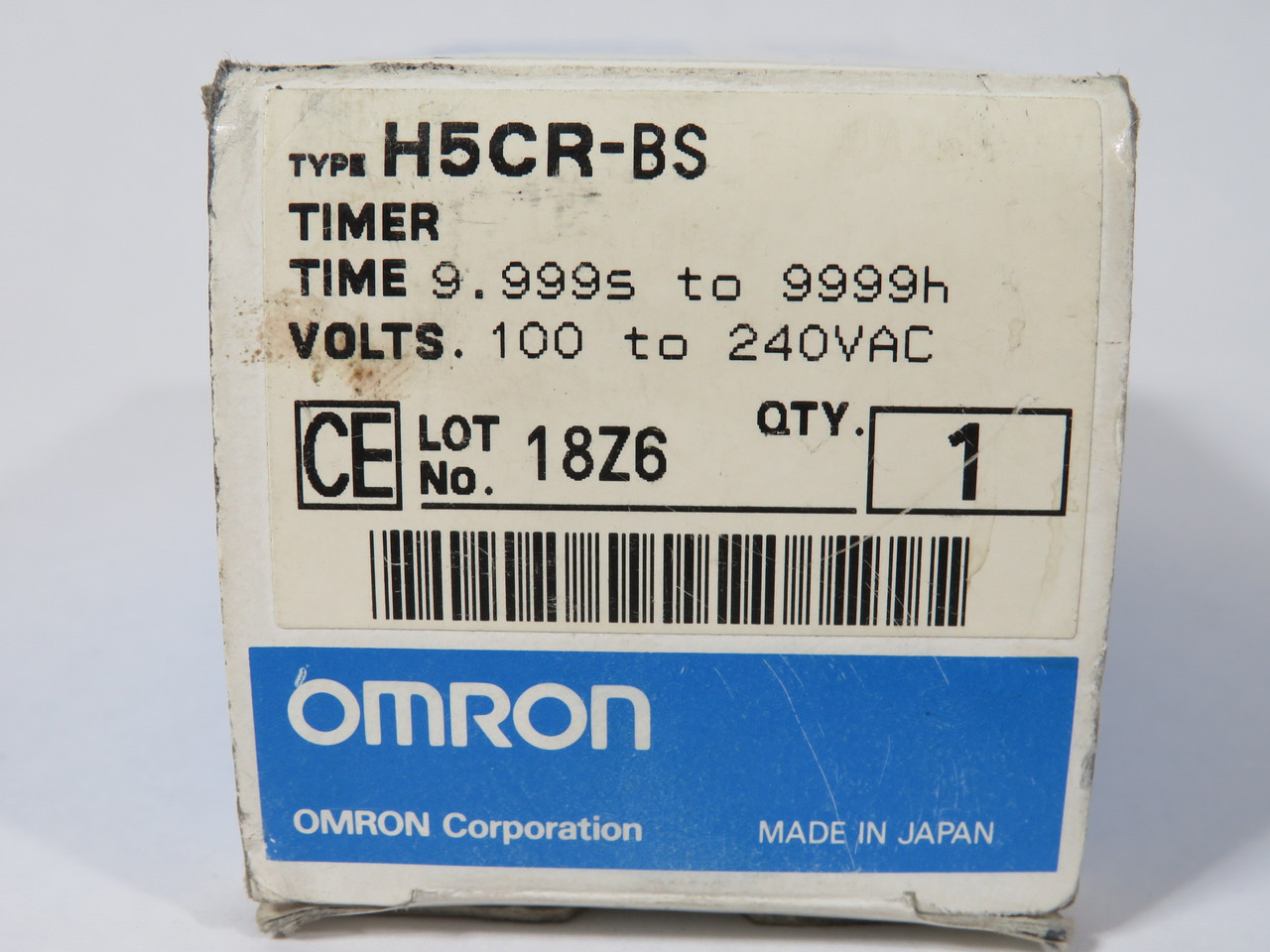 Omron H5CR-BS Multifunction Digital Timer 9.999s to 9999h 100-240VAC NEW
