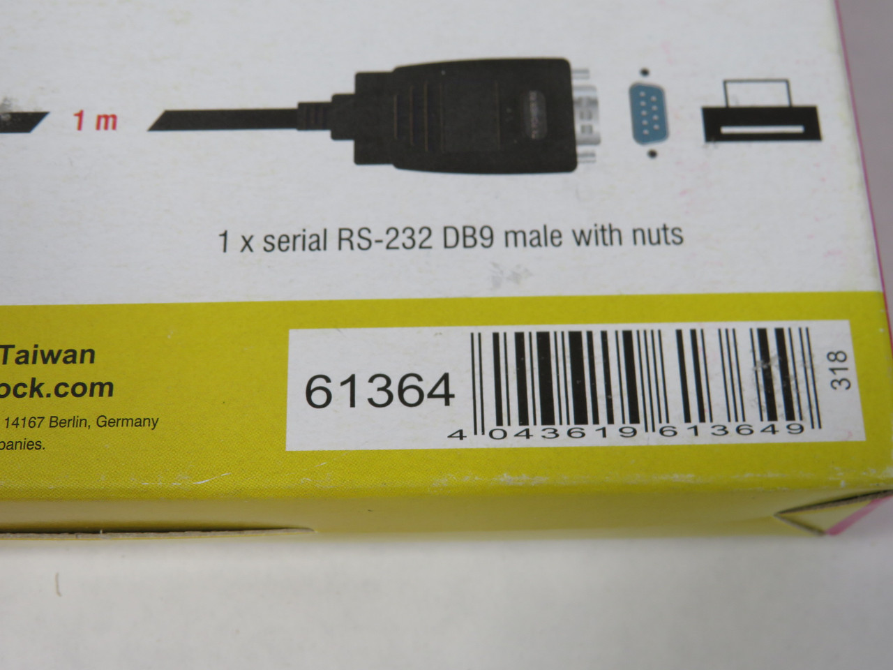 Delock 61364 Adapter USB 2.0 Type A to 1x Serial SB9 RS-232 NEW