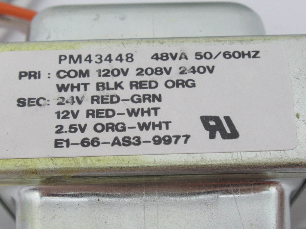 Packard PM43448 Multi Mount Transformer 48VA Pri:120/208/240V Sec:24/12/2.5V NEW