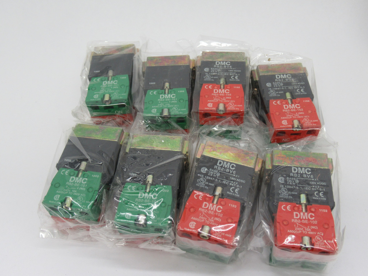 DMC RB2-BW065 Illuminated Push Button/Selector Switch Body 8-Pk BOX DAMAGE NEW