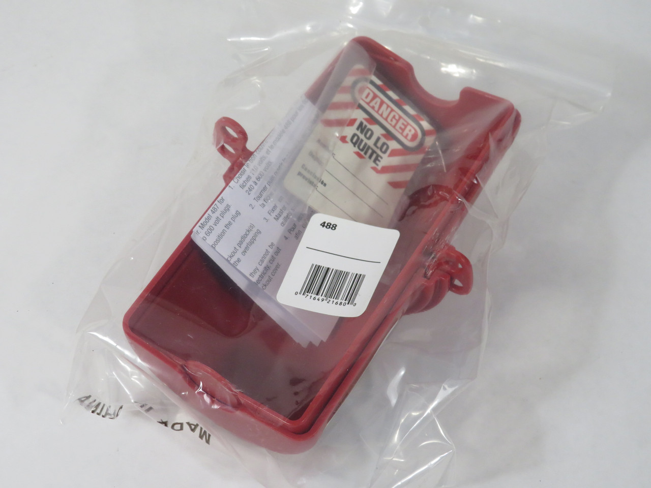 Master Lock 488 Large Electrical Plug Lockout for 3x6" Plug Lot of 5 NEW