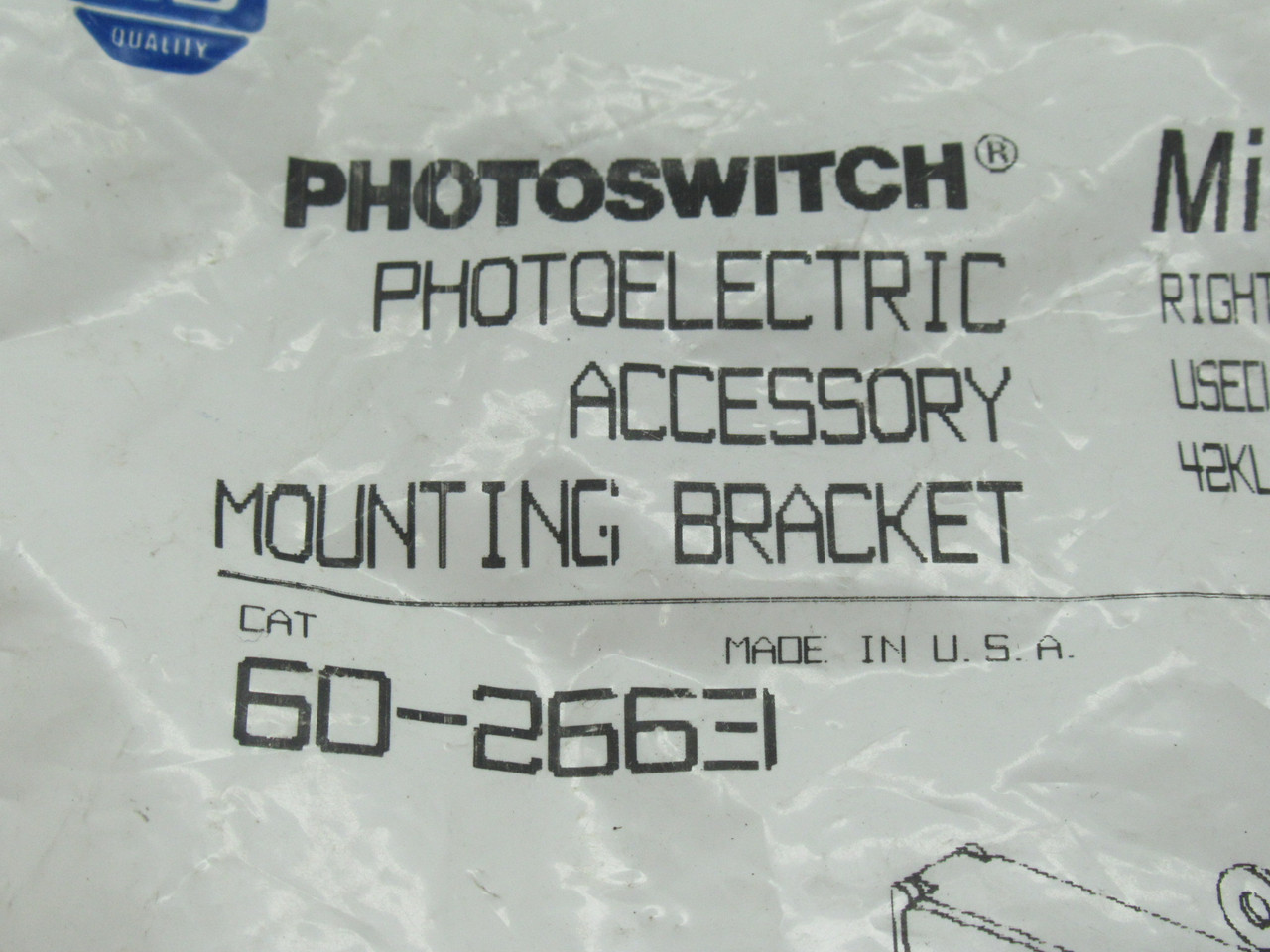Allen-Bradley 60-2663 MiniSight Photoelectric Mounting Bracket Ser. A NWB