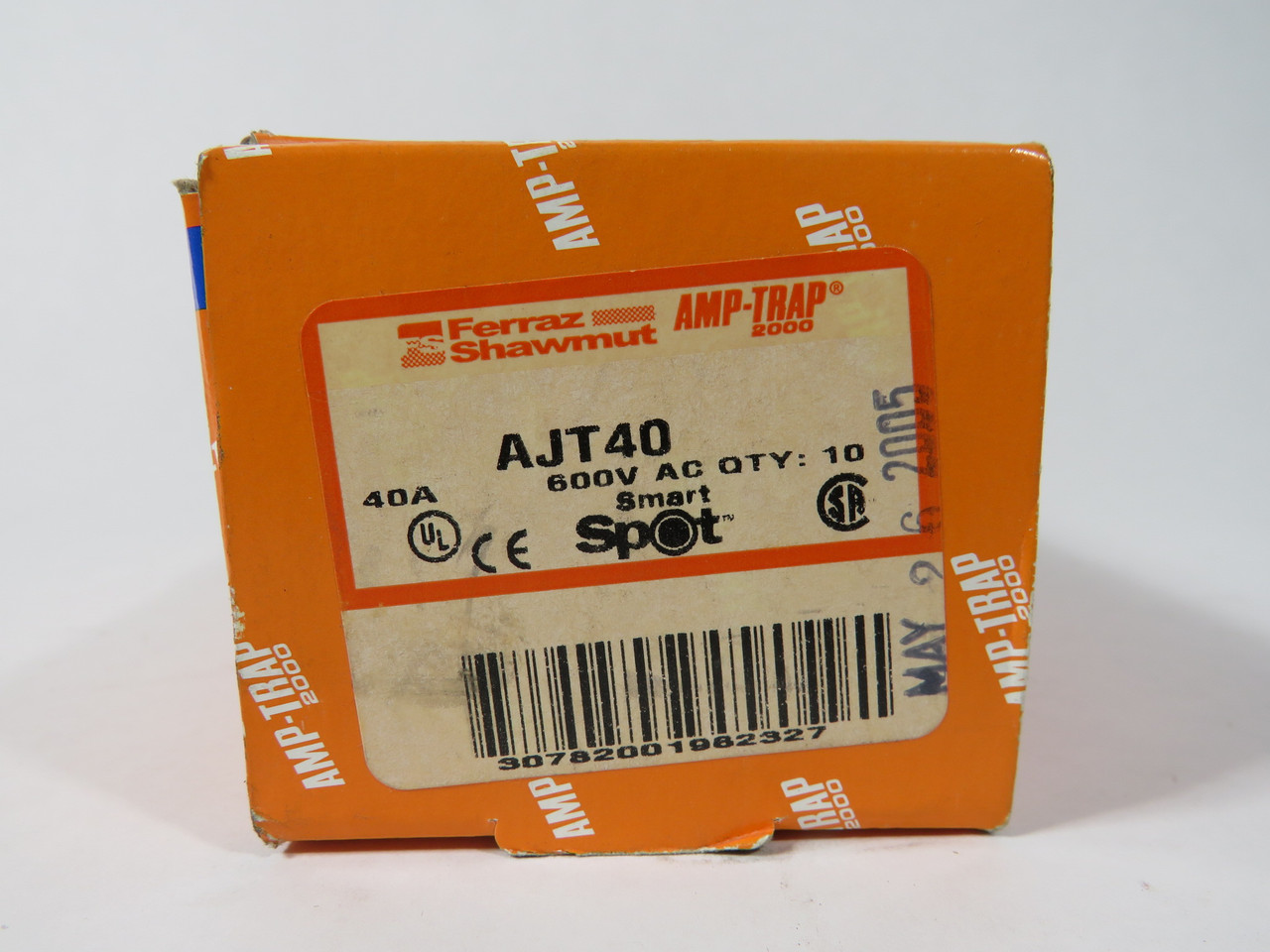 Ferraz Shawmut Amp-Trap AJT40 Indicating Time-Delay Fuse 40A 600V Lot of 6 NEW