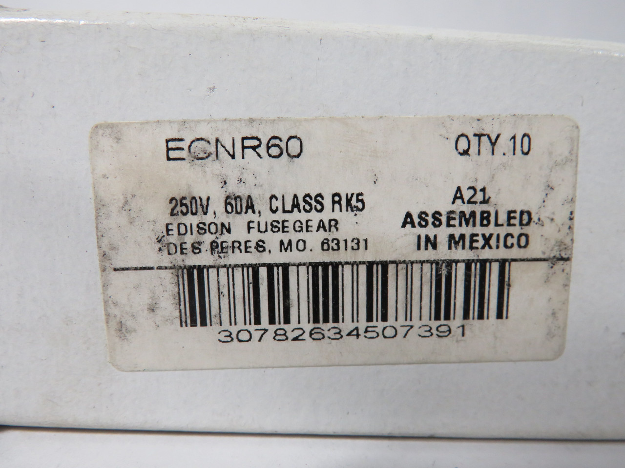 Edison ECNR60 Time-Delay Fuse 60A 250VAC 125VDC Lot of 7 BOX DAMAGE NEW