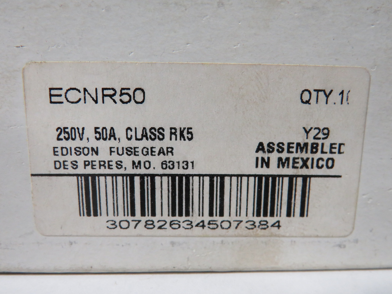 Edison ECNR50 Dual-Element Time-Delay Fuse 50A 250VAC 125VDC Lot of 2 NEW