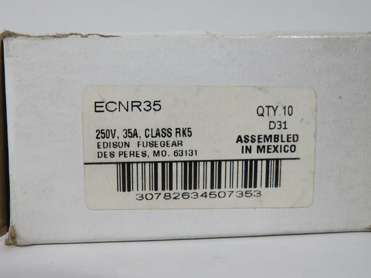 Edison ECNR35 Time-Delay Fuse 35A 250VAC 125VDC 10-Pack BOX DAMAGE NEW