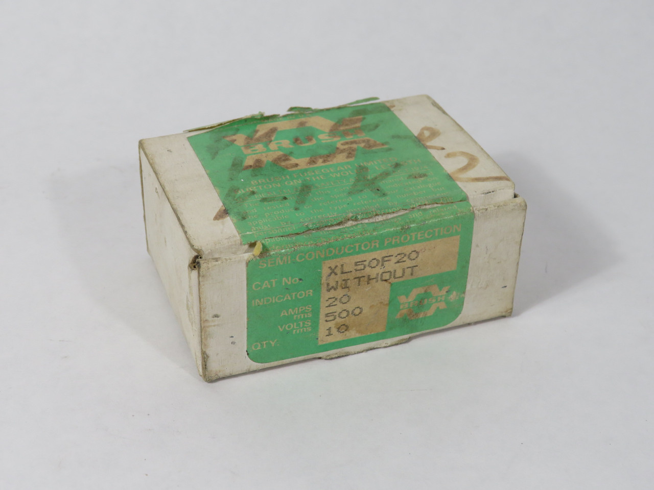 Brush XL50F20 Semiconductor Fuse 20A 500V 10-Pack NEW