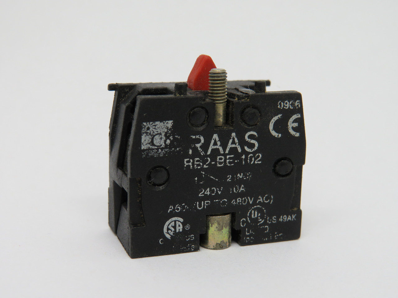 RAAS RB2-BE-102 Contact Block 1NC 240/480V USED