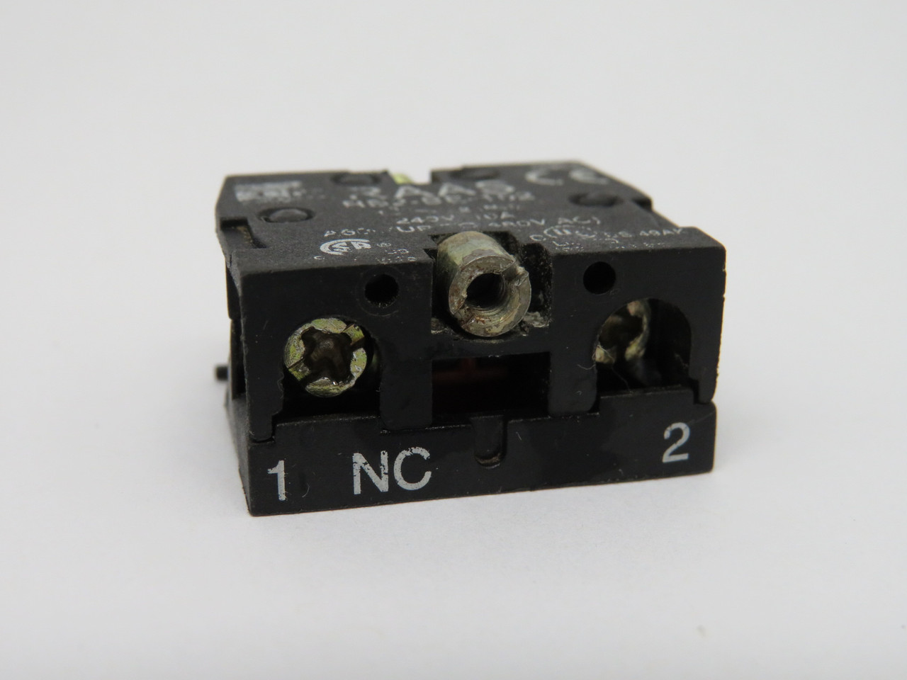 RAAS RB2-BE-102 Contact Block 1NC 240/480V USED
