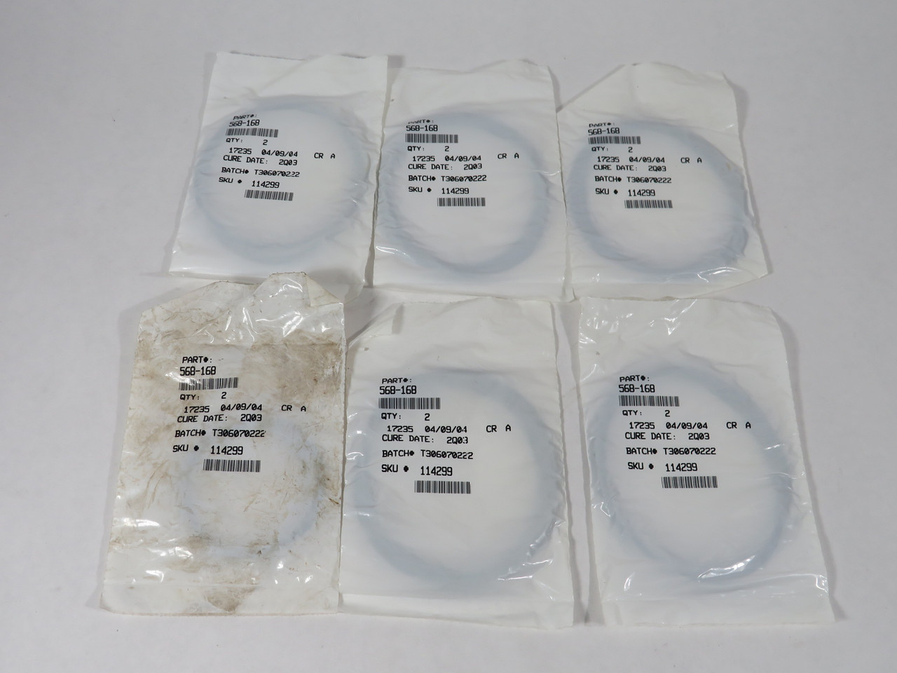 Generic 568-168 O-Ring 7.250" ID 7.438" OD 0.094" H Lot of 11 NWB