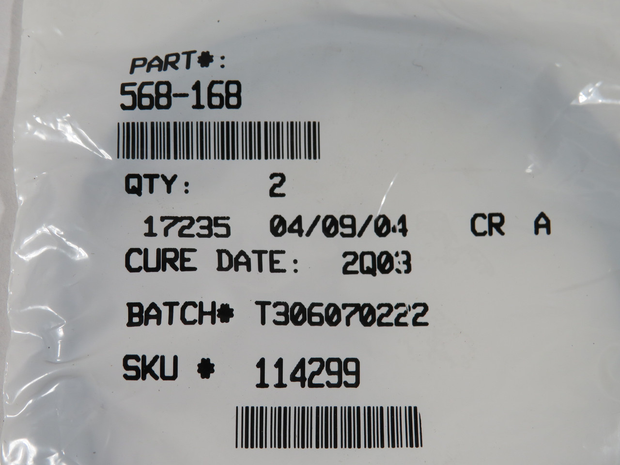 Generic 568-168 O-Ring 7.250" ID 7.438" OD 0.094" H Lot of 11 NWB