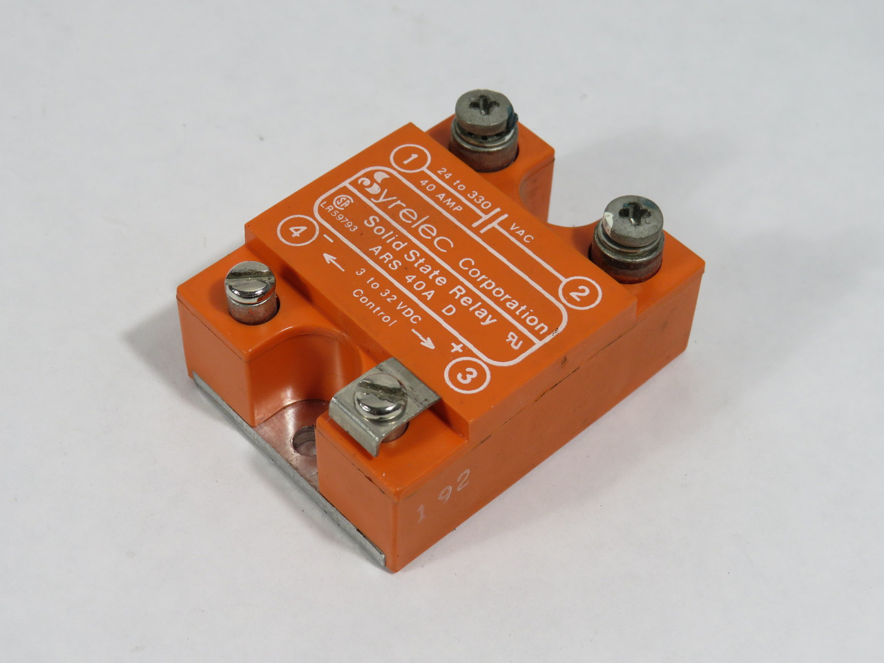 Syrelec ARS40AD Solid State Relay 24-330VAC 40A 3-32VDC USED