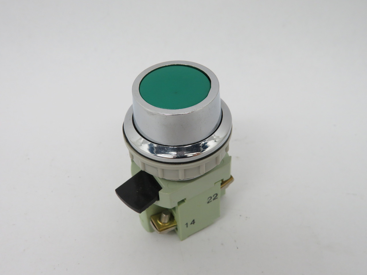 Generic Wide Base Green Momentary Push Button Switch 1NO 1NC 10A 250VAC NOP