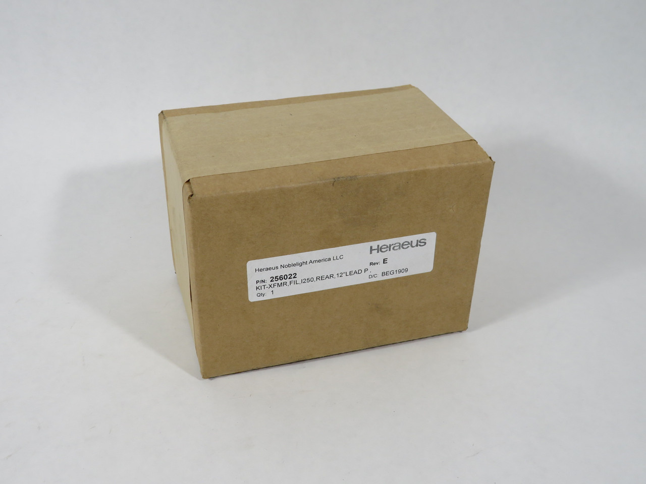 Heraeus 256022 Transformer Kit for I250 Rear 12" Lead SEALED NEW