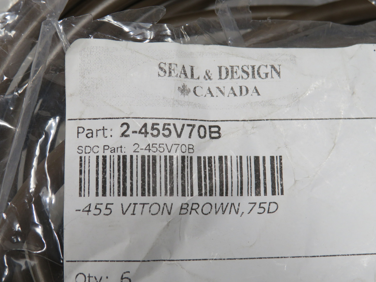 Seal & Design 2-455V70B Viton O-Ring 13" ID 13-1/2" OD 1/4" W 6-Pack NWB