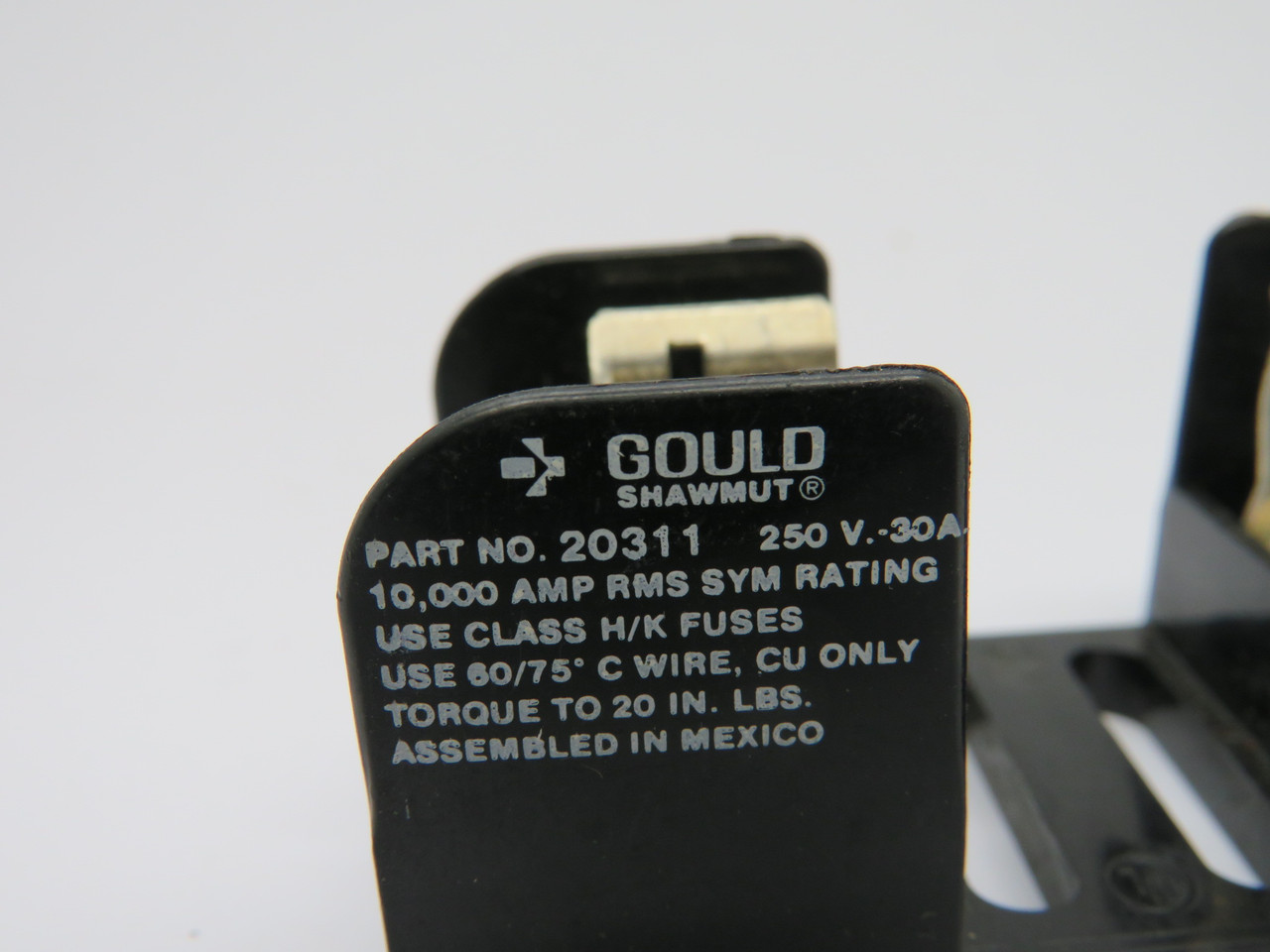 Gould Shawmut 20311 Fuse Holder 30A 250V 1 Pole USED