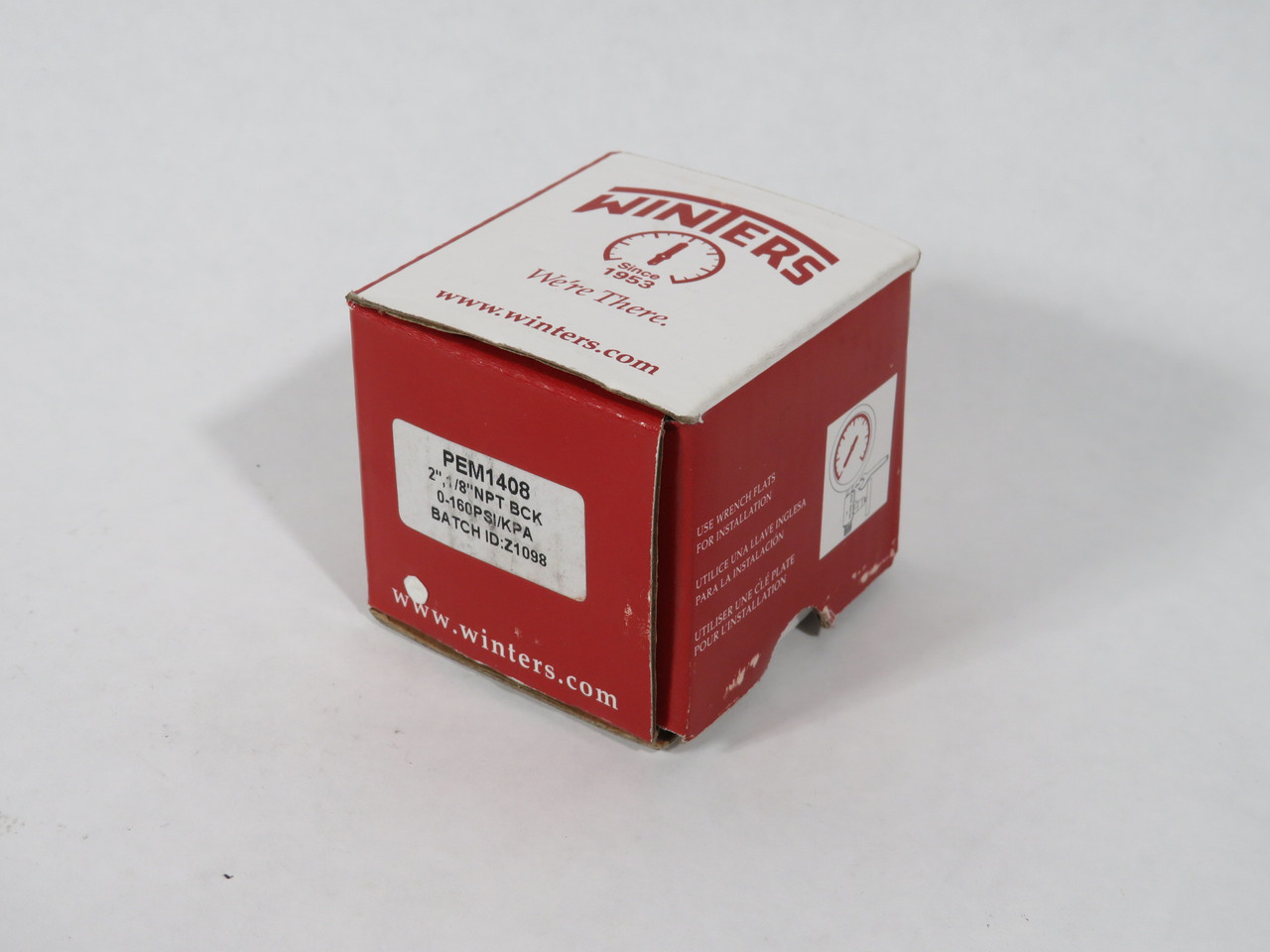 Winters PEM1408 Dry Pressure Gauge 0-160 psi/kPa 2" D 1/8" NPT Back Mount NEW