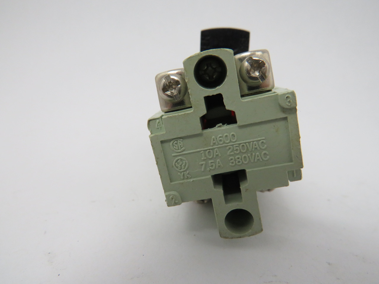 Generic Momentary 22.5mm Red Push Button 1NO 1NC 10A 250VAC SHELF WEAR USED