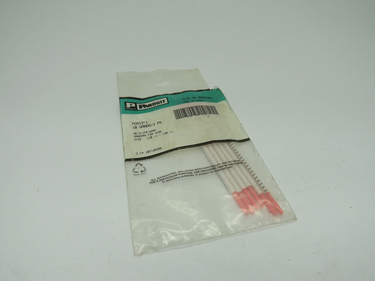 Panduit PCA11-1 Clip On Wire Marker "1" 6 Wands .110-.130" Open Bag NWB