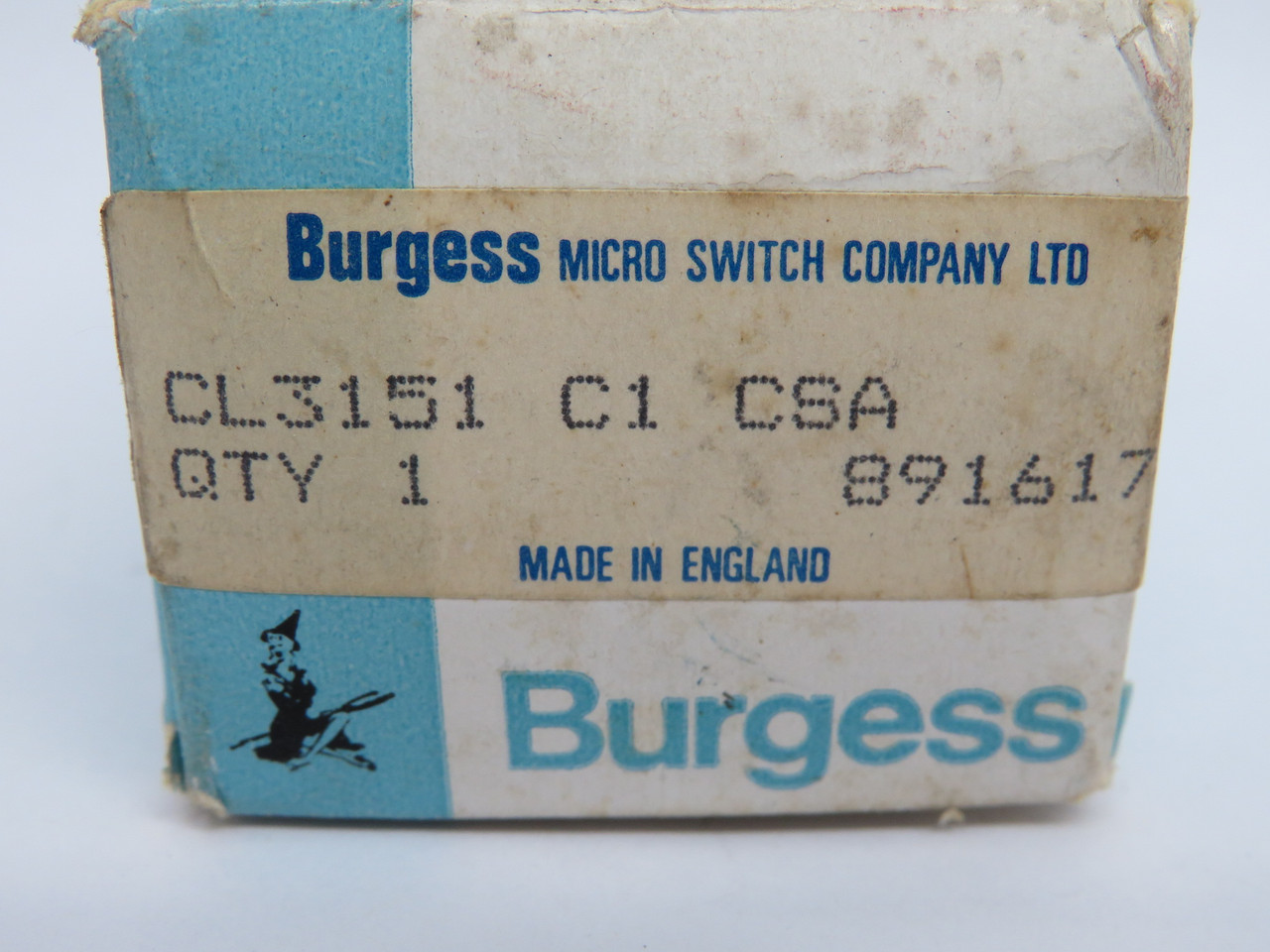 Burgess CL3151-C1 Push Button Limit Switch 7A 250VAC BOX DAMAGE NEW