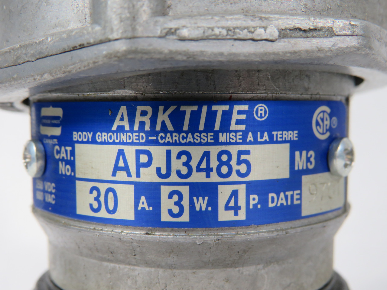 Crouse-Hinds APJ3485 Arktite APJ Plug 30A 600VAC/250VDC 3W 4P NEMA 4 NOP