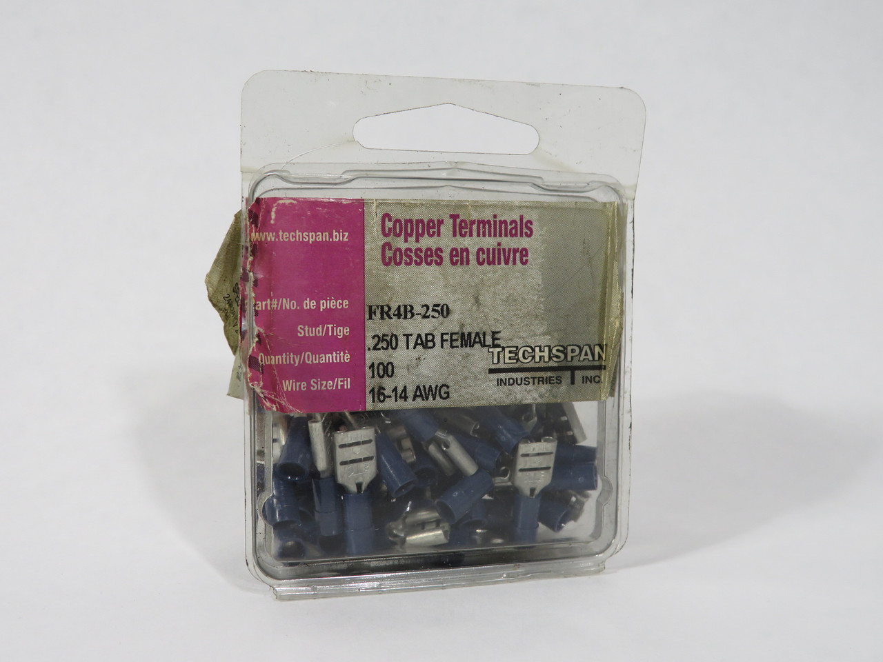 Techspan FR4B250 Copper Terminal .250" Tab 16-14 AWG Lot of 79 SHELF WEAR NEW