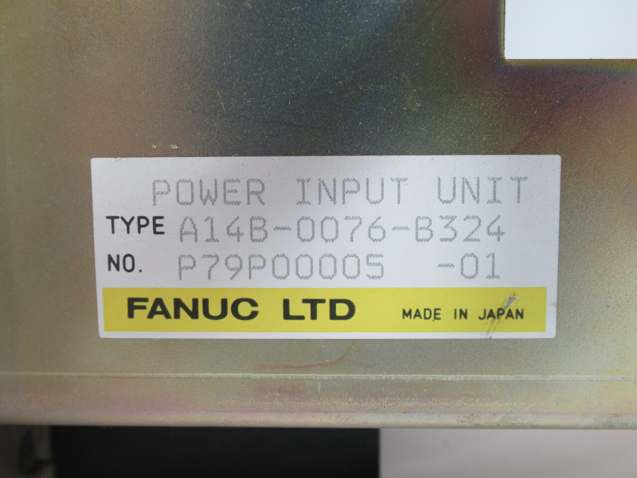 Fanuc A14B-0076-B324 Power Input Module Unit MISSING COVERS USED