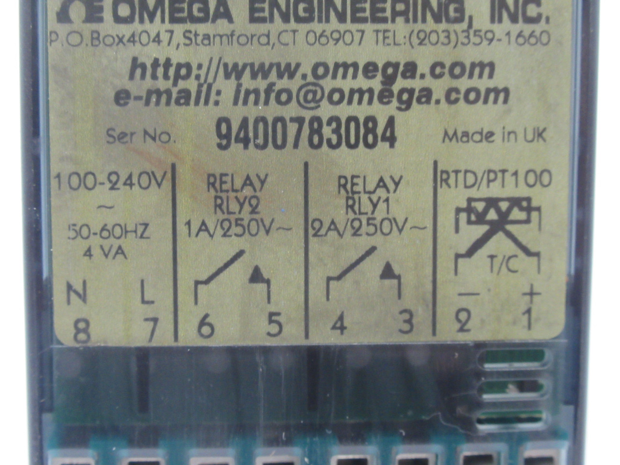 Omega Engineering CN9411 Dual Display Temperature Controller 100-240V USED