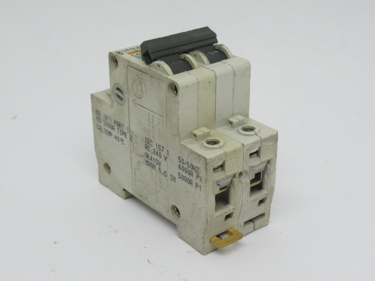 Merlin Gerin 21300 C45 Circuit Breaker 20A 415VAC 2-Pole USED